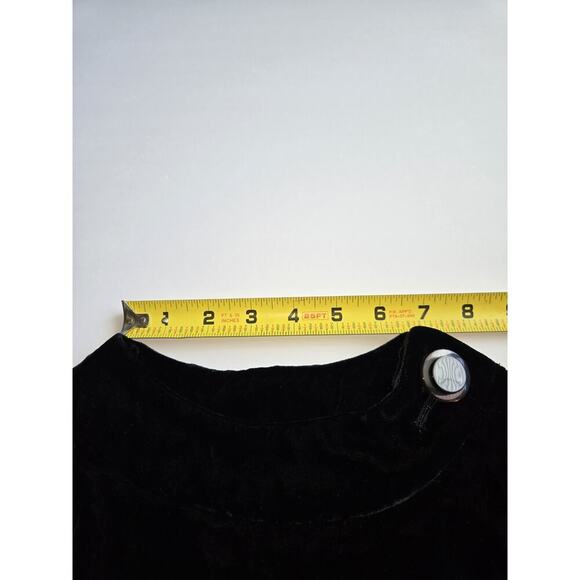 Yves Saint Laurent Vintage Black Velvet Top Button Shoulder Size 34 Viscose/Silk - Picture 13 of 16